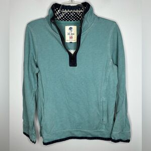 Fat Face Airlie Mens 1/4 Zip Sweatshirt Classic Fade Size 6 Teal